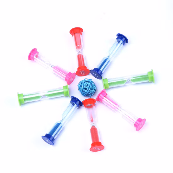 サンドタイマー 6個 カラフルな砂時計 砂時計 砂時計タイマー 砂時計 子供の歯を磨く クッキングゲーム 学校 オフィス